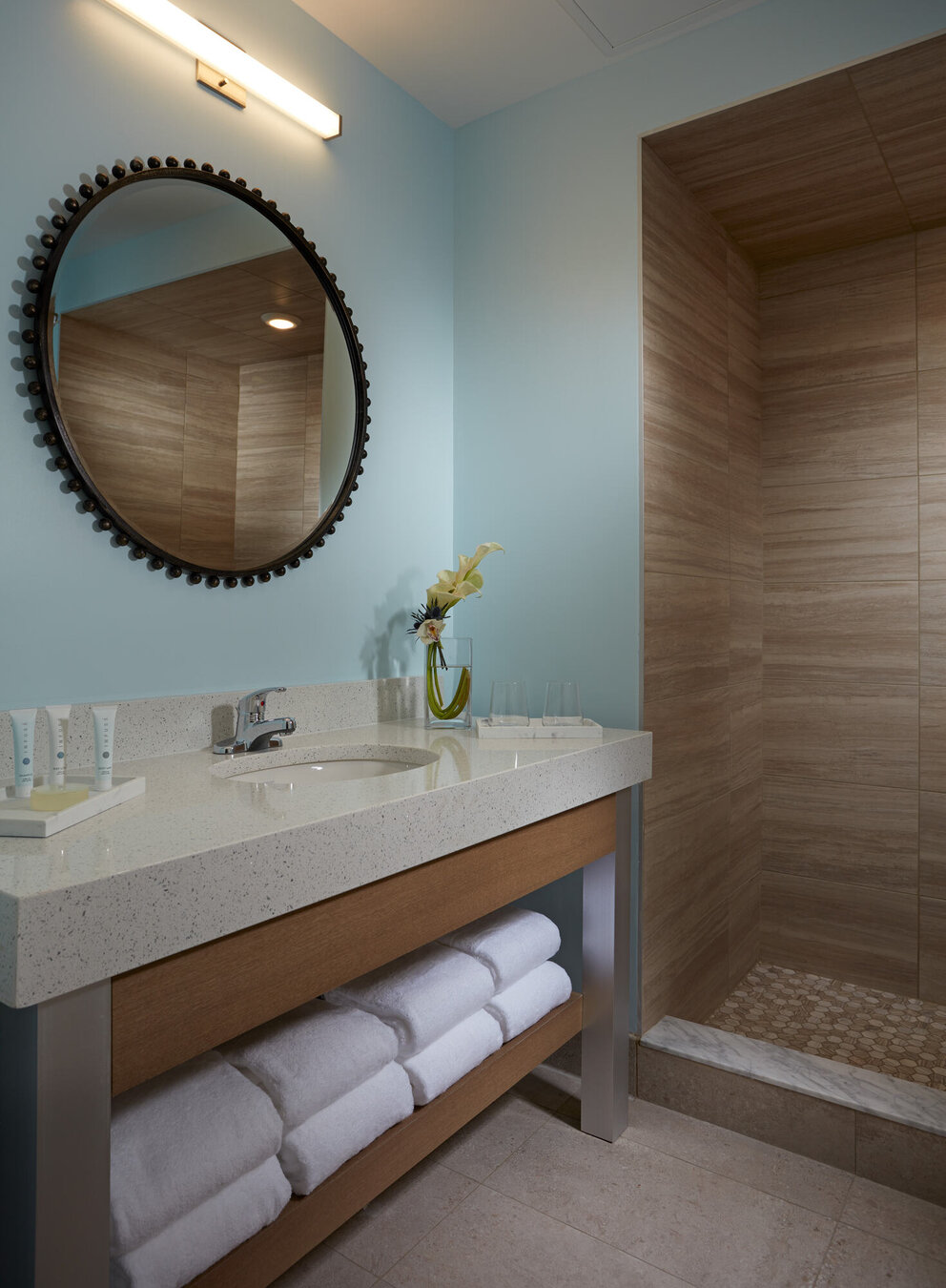 bathroom vanity at our jupiter beach hotel